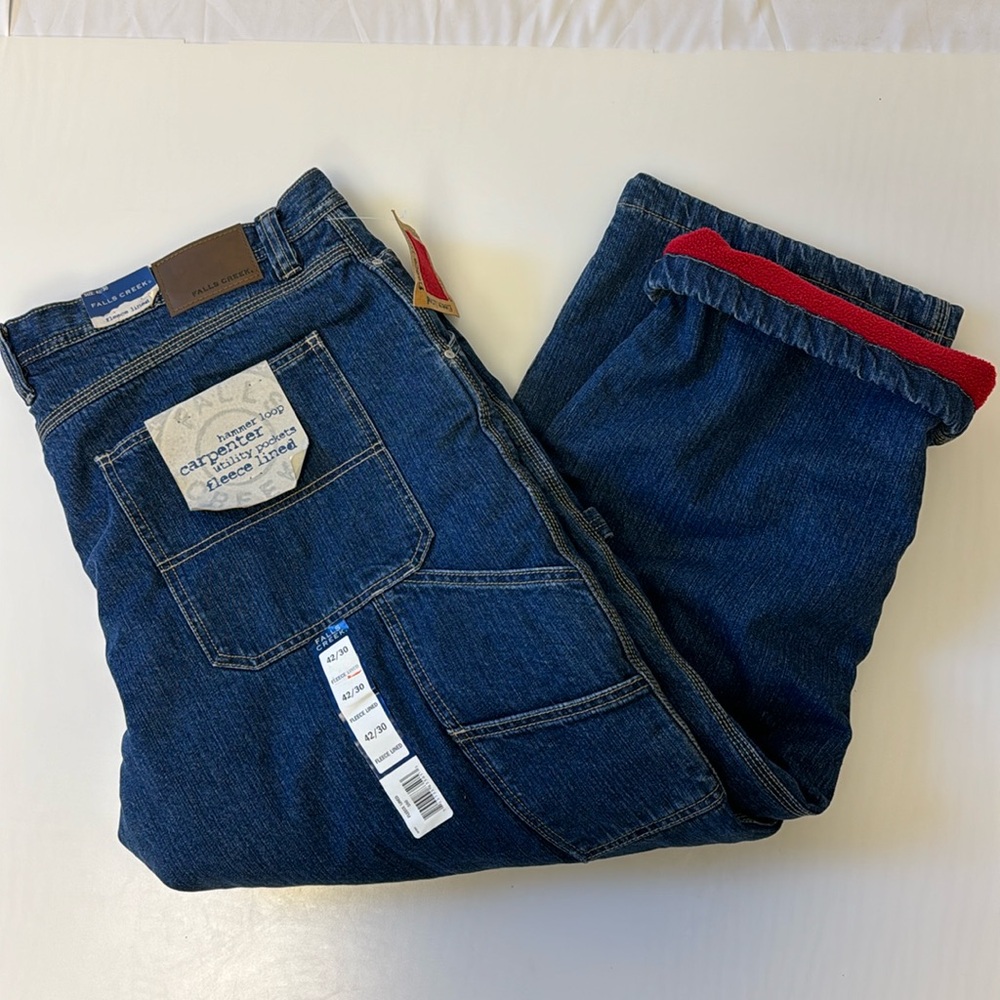 Fleece Lined Carpenter Jeans 42X30